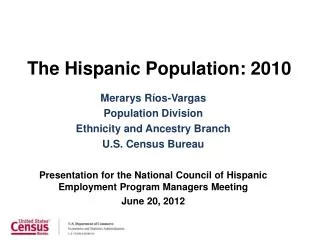 The Hispanic Population: 2010