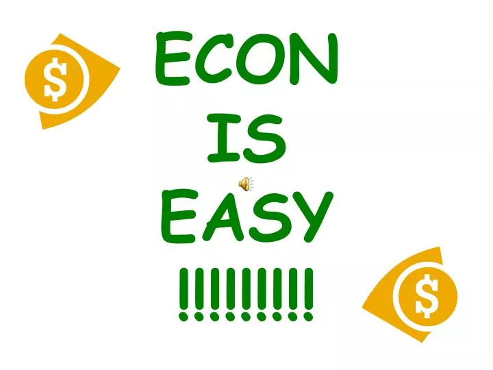econ is easy