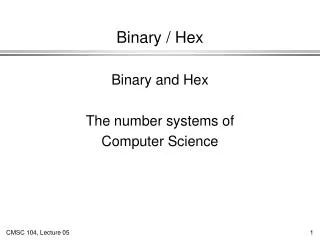Binary / Hex