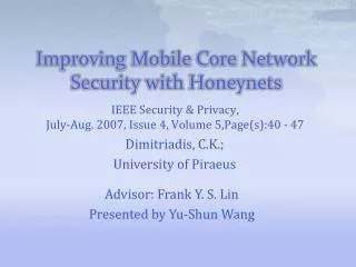 Improving Mobile Core Network Security with Honeynets