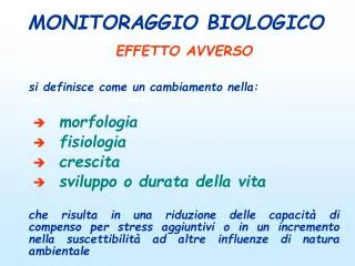 monitoraggio biologico