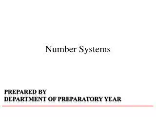 number systems