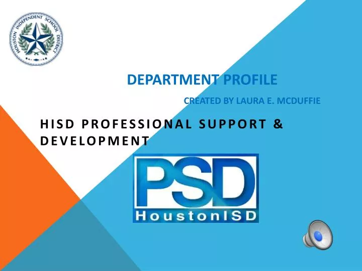 department profile created by laura e mcduffie