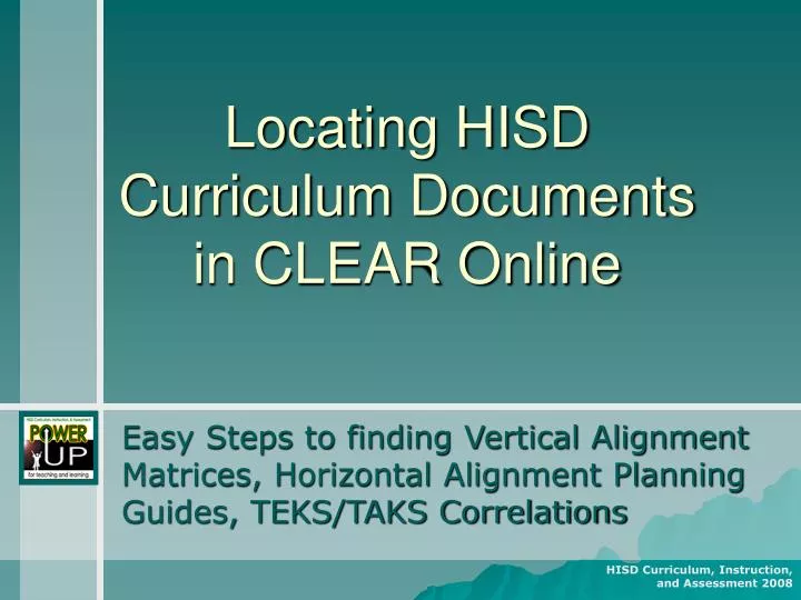 locating hisd curriculum documents in clear online