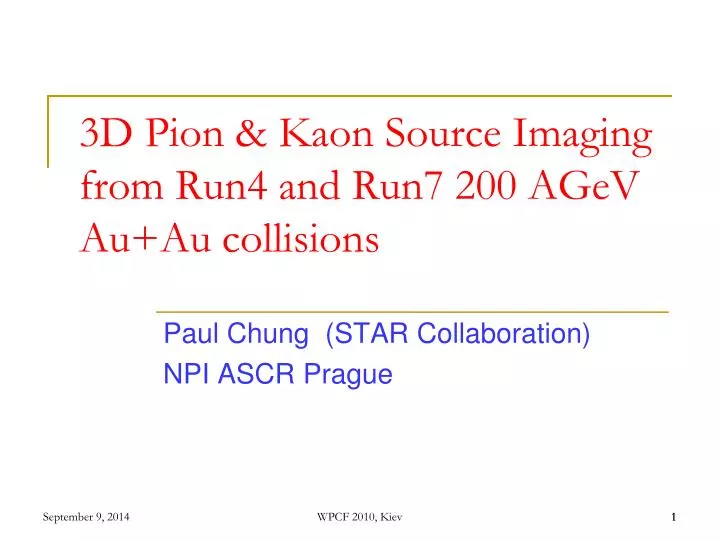 paul chung star collaboration npi ascr prague