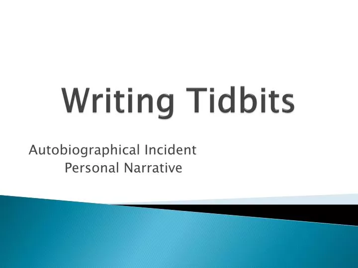 writing tidbits