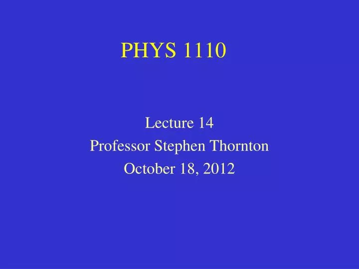 phys 1110