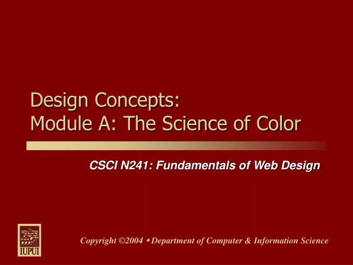 design concepts module a the science of color