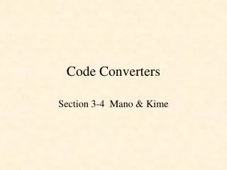 Code Converters