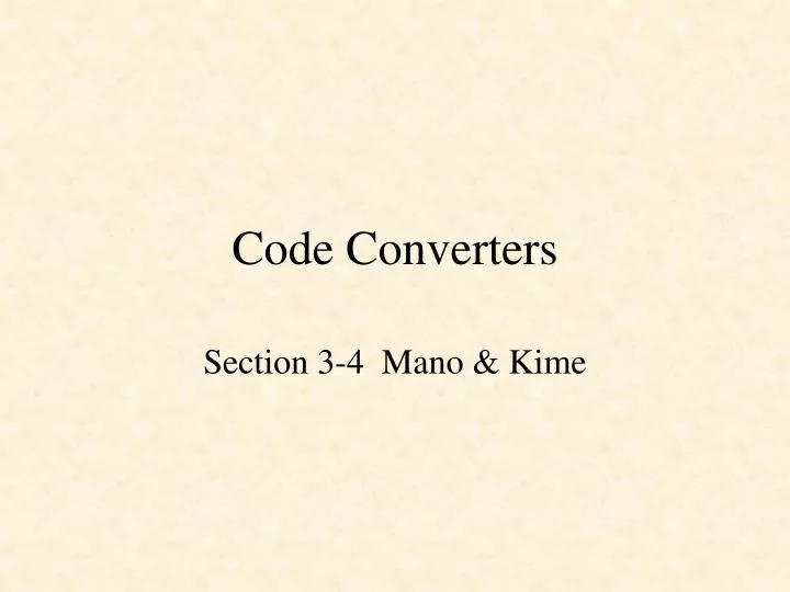 code converters