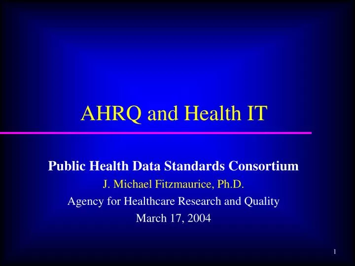 ahrq and health it