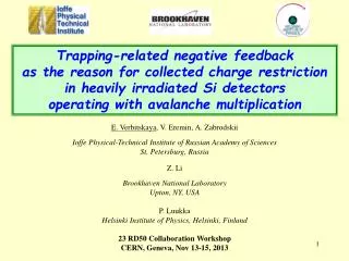 Trapping-related negative feedback as the reason for collected charge restriction