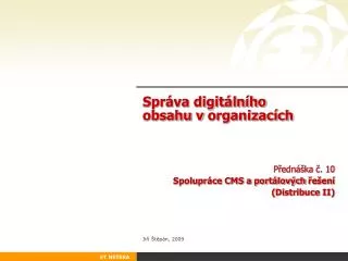 spr va digit ln ho obsahu v organizac ch