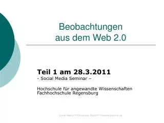 beobachtungen aus dem web 2 0