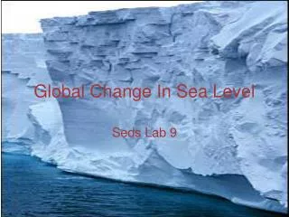 Global Change In Sea Level