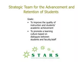 Strategic Team for the Advancement and Retention of Students