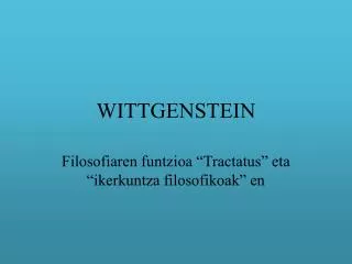 wittgenstein