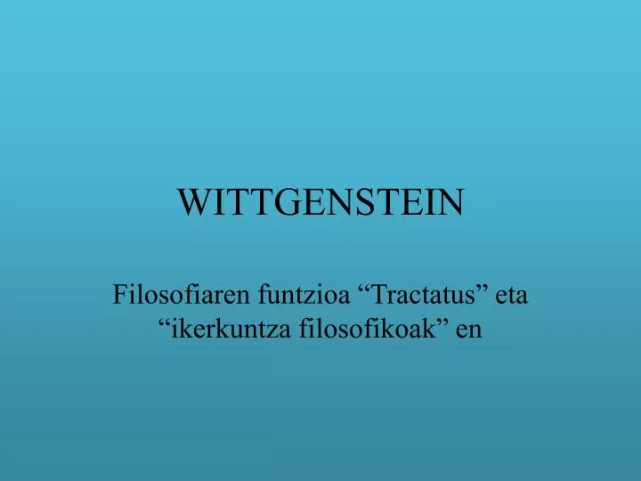 wittgenstein