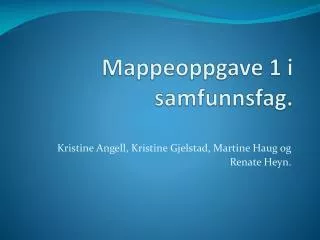 mappeoppgave 1 i samfunnsfag