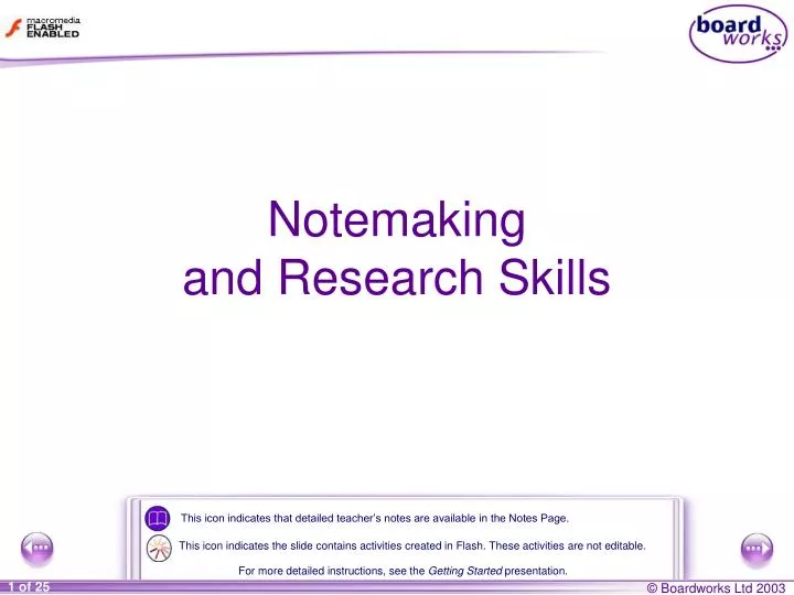 notemaking and research skills