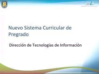 nuevo sistema curricular de pregrado
