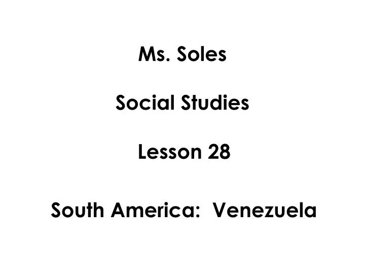 ms soles social studies