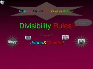 Divisibility Rules!!