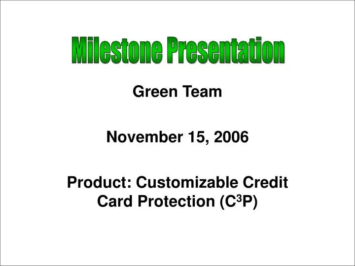 green team november 15 2006 product customizable credit card protection c 3 p