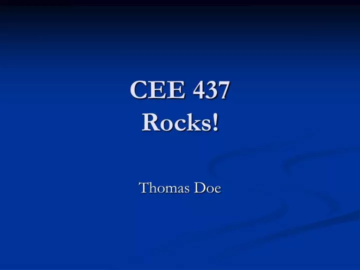 cee 437 rocks