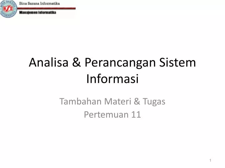 analisa perancangan sistem informasi