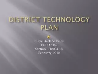 District Technology Plan