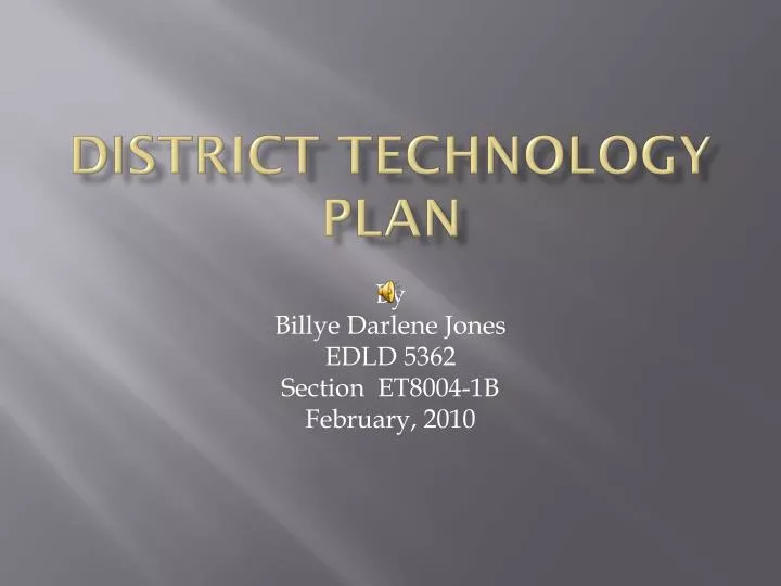 district technology plan