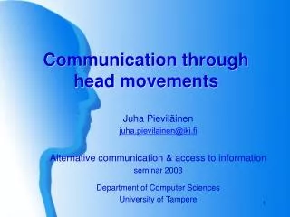 Communication through head movements