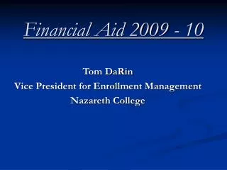 Financial Aid 2009 - 10
