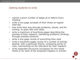 Getting students to write