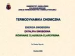 TERMODYNAMIKA CHEMICZNA - slide 1