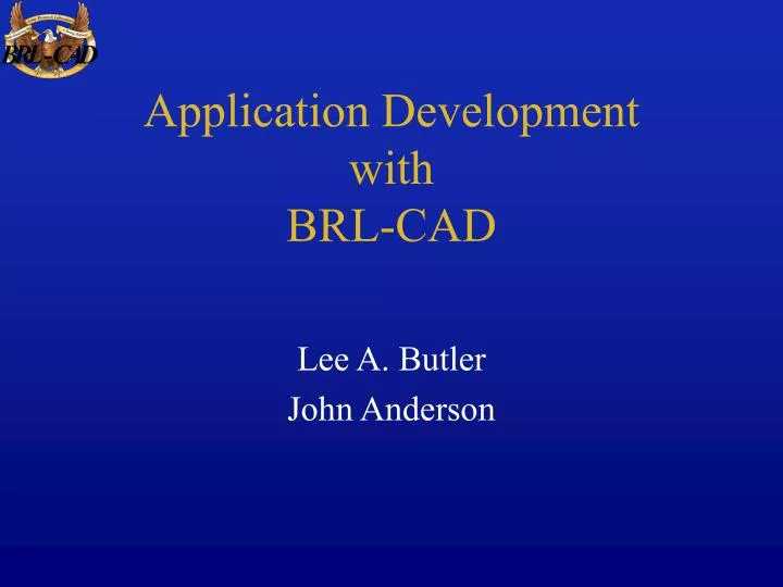 application development with brl cad