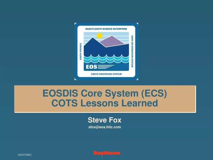 eosdis core system ecs cots lessons learned