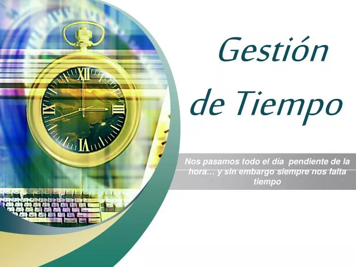 gesti n de tiempo