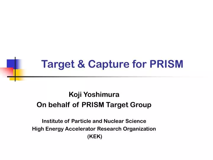 target capture for prism