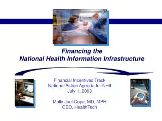 Financing the National Health Information Infrastructure