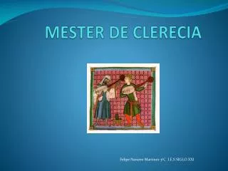 mester de clerecia