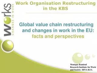 Global value chain restructuring and changes in work in the EU: facts and perspectives