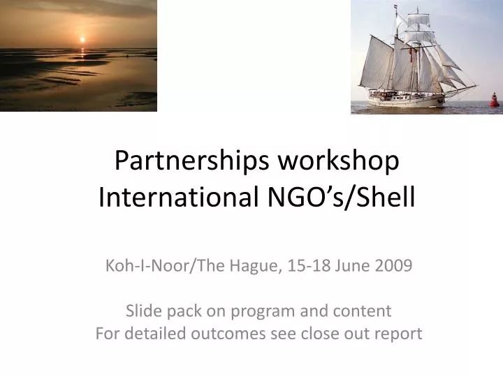 partnerships workshop international ngo s shell