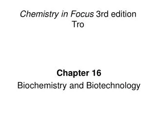 Chemistry in Focus 3rd edition Tro