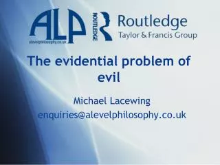 The evidential problem of evil