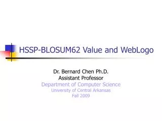 HSSP-BLOSUM62 Value and WebLogo
