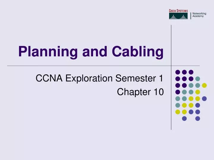 planning and cabling