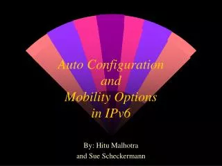 Auto Configuration and Mobility Options in IPv6