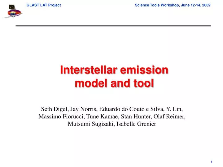 interstellar emission model and tool
